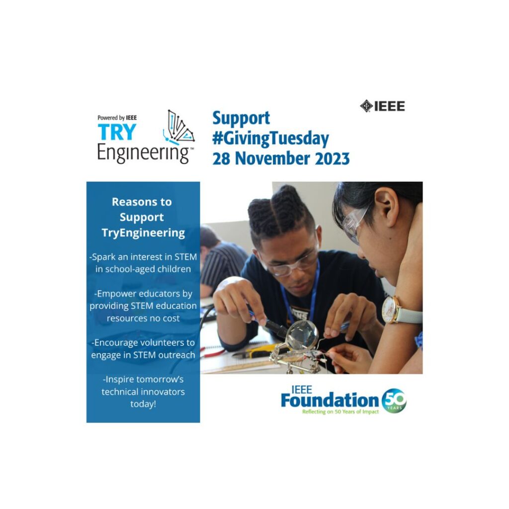 Giving Tuesday 2023: Help Support TryEngineering - TryEngineering.org ...