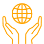 Icon: Hands with Globe