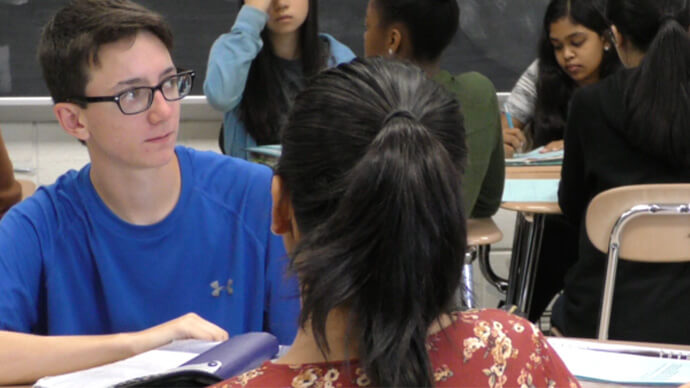 Students in a classroom